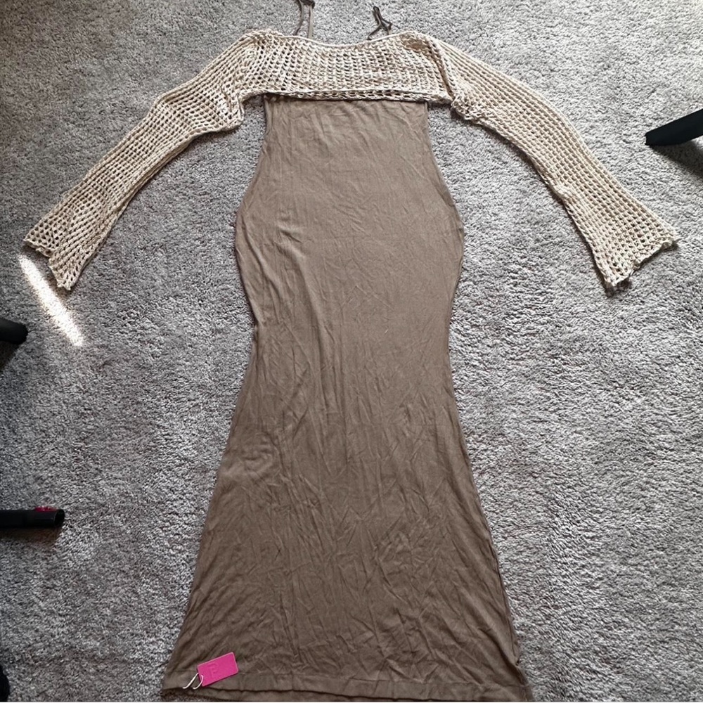 Sundress with crop sweater